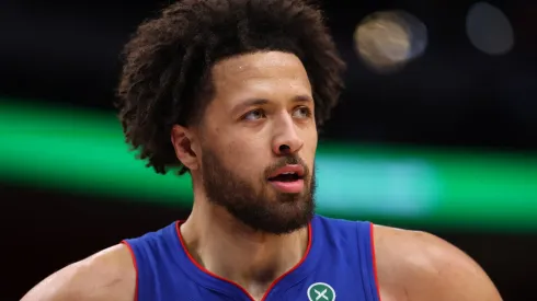 Cade Cunningham during an NBA game with the Pistons.