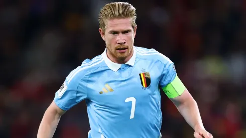 Kevin De Bruyne of Belgium runs during the FIFA World Cup 2026 qualifier match.