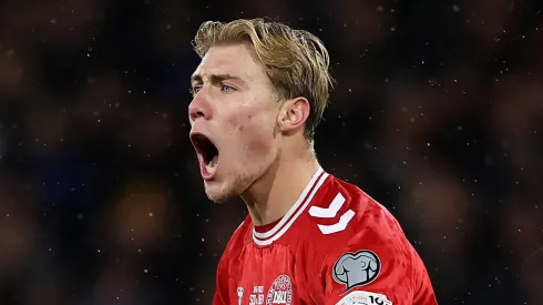 Rasmus Hojlund of Denmark