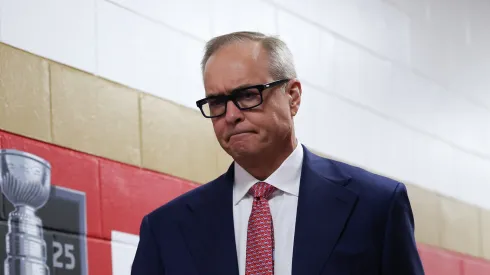 Paul Maurice at Amerant Bank Arena on June 17, 2025 in Sunrise, Florida.