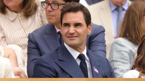 Roger Federer during the Wimbledon final between Carlos Alcaraz and Jannik Sinner.