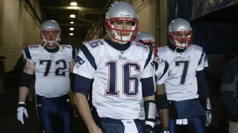 Matt Cassel #16 of the New England Patriots in 2008.