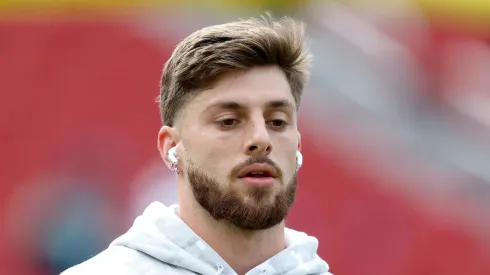 Ricky Pearsall looks on before a game on November 17, 2024 in California.