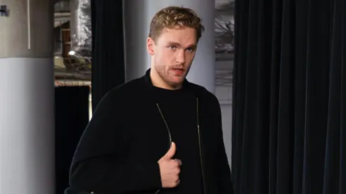 Mikko Rantanen arrives at American Airlines Center.