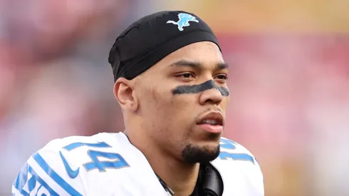 Amon-Ra St. Brown #14 of the Detroit Lions