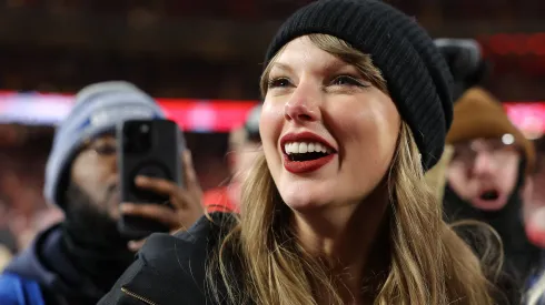 Taylor Swift reacts after the Kansas City Chiefs game