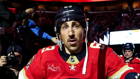 Brad Marchand at Amerant Bank Arena on November 28, 2025 in Sunrise, Florida.