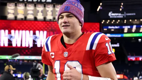 Drake Maye #10 of the New England Patriots.