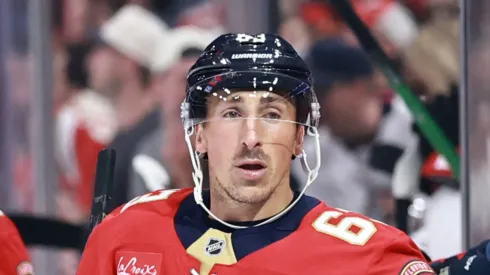 Brad Marchand at Amerant Bank Arena on October 11, 2025 in Sunrise, Florida.