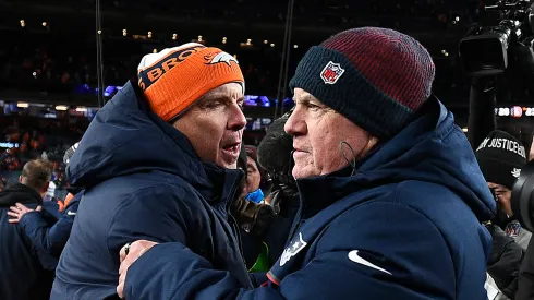 Sean Payton (left) with Bill Belichick (right)