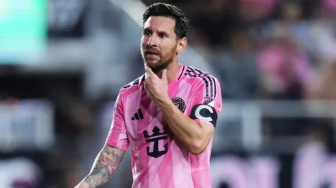 Lionel Messi #10 of Inter Miami CF reacts.