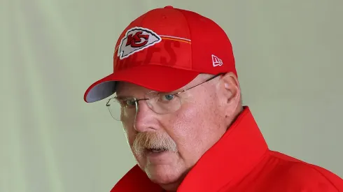 Andy Reid speaks to the media.