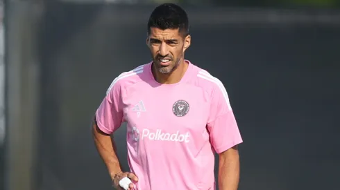 Luis Suarez #9 of Inter Miami CF looks on.