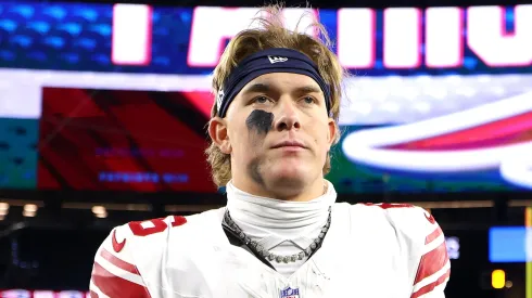 Jaxson Dart at Gillette Stadium in Foxborough, Massachusetts.