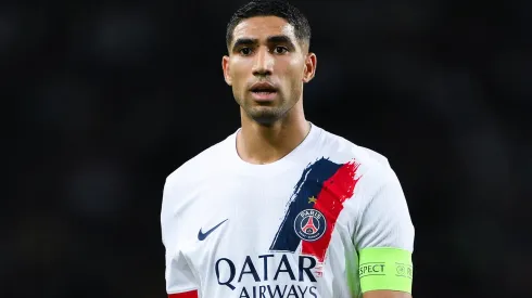 Achraf Hakimi of Paris Saint-Germain looks on during the UEFA Champions League 2025/26.
