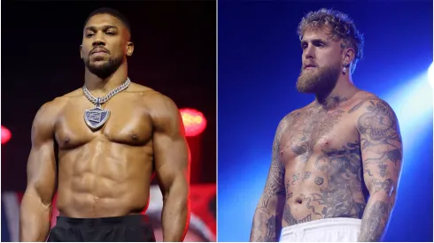 Jake Paul and Anthony Joshua face off ahead of their highly anticipated bout.