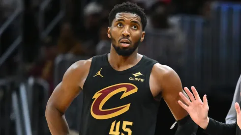 Donovan Mitchell #45 of the Cleveland Cavaliers.