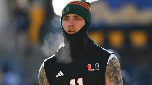 Carson Beck #11 of the Miami Hurricanes.