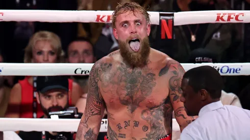 Jake Paul reacts against Anthony Joshua