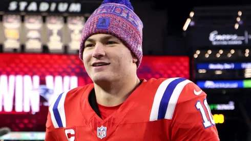 Drake Maye #10 of the New England Patriots.