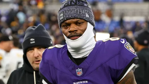 Lamar Jackson #8 of the Baltimore Ravens.