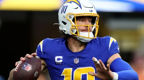 Justin Herbert #10 of the Los Angeles Chargers.