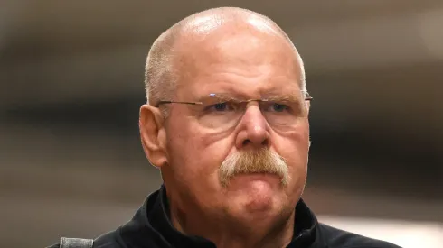Andy Reid before a game against the Buffalo Bills.