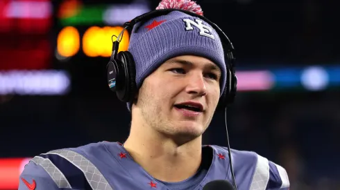 Drake Maye #10 of the New England Patriots.