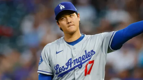 Starting pitcher Shohei Ohtani #17 of the Los Angeles Dodgers.