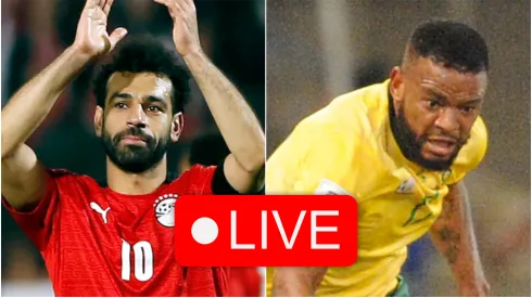 Mo Salah of Egypt and Sipho Percevale Mbule of South Africa.