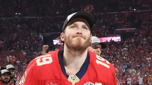 Matthew Tkachuk at Amerant Bank Arena in Sunrise, Florida.