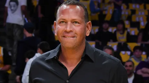 Alex Rodriguez attends a basketball game on October 22, 2024 in Los Angeles.