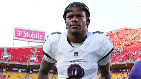 Lamar Jackson #8 of the Baltimore Ravens.