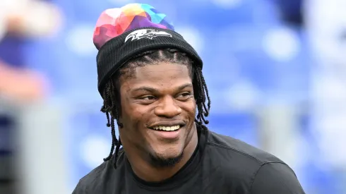 Lamar Jackson quarterback of the Baltimore Ravens