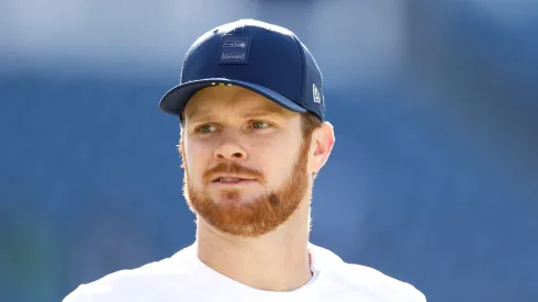 Sam Darnold quarterback of the Seattle Seahawks