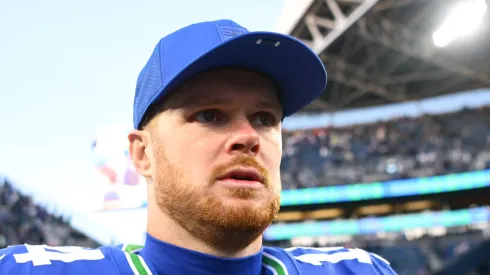 Sam Darnold quarterback of the Seattle Seahawks