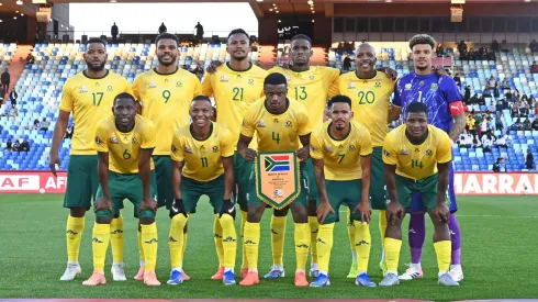 South Africa national team prior to the game against Egypt.