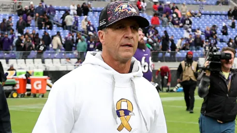 Head coach John Harbaugh of the Baltimore Ravens.