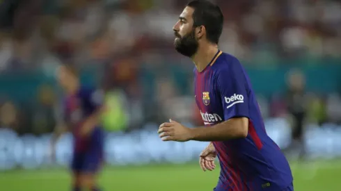 Arda Turan en un partido de Barcelona.