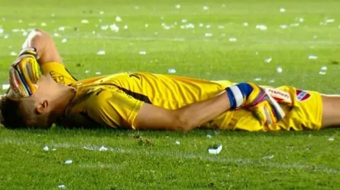 Gonzalo Rehak, de Independiente, en duelo ante Racing