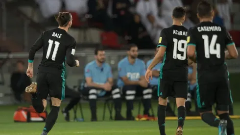 Gareth Bale festeja su gol.