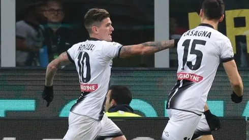 Rodrigo De Paul gritando en el estadio de Inter