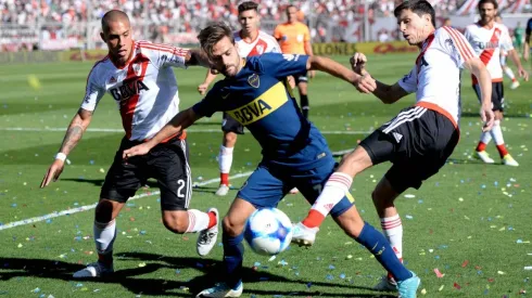 EN EL SUPERCLÁSICO. Bouzat tuvo minutos contra River en el Monumental.