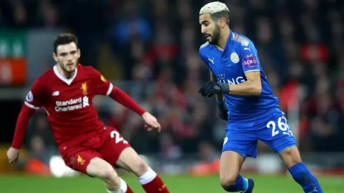 Mahrez enfrentando a Liverpool.