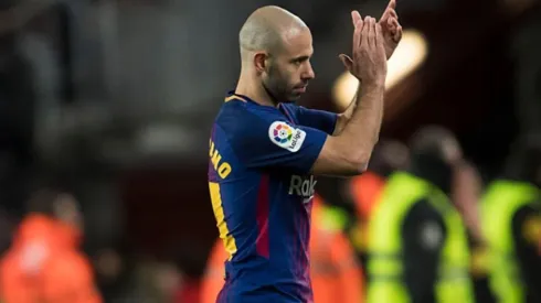 Javier Mascherano agradece el cariño de la afición del Barcelona.