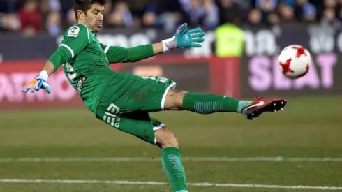 LA FIGURA. Champagne fue el mejor del Leganés en el Santiago Bernabéu.