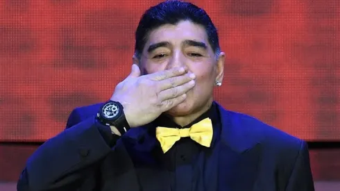 La foto de Maradona con Dalma en Emiratos Árabes