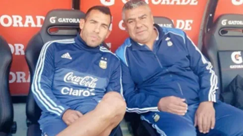 Chiqui Tapia y Carlos Tevez en años de Selección.