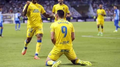 GOLEADOR CANARIO. Jonathan Calleri se desahoga con el grito de gol con LasPalmas.