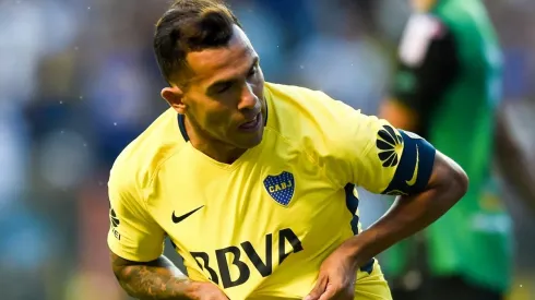 Carlos Tevez con la camiseta de Boca.